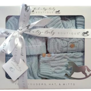 Blue Luxury Boxed Knit Gift Set