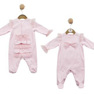 Mintini Pink Ruffle Back All In One