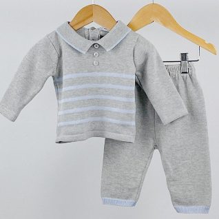 Stripe Knit Two Piece