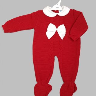 Red Bow Knit All In One
