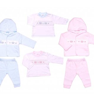 "Crown" Smocked Reversible 3 Piece Set