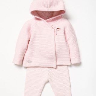 Pink Bow Tied Knitted Outfit